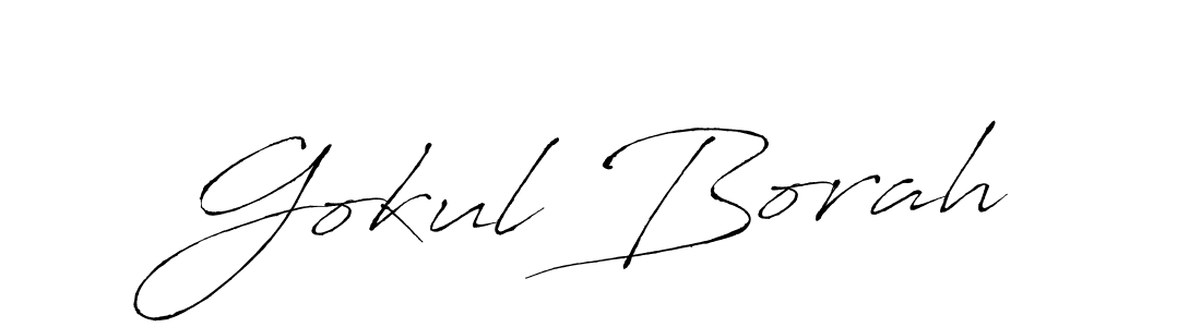 Make a beautiful signature design for name Gokul Borah. With this signature (Antro_Vectra) style, you can create a handwritten signature for free. Gokul Borah signature style 6 images and pictures png