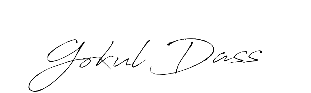 Make a beautiful signature design for name Gokul Dass. With this signature (Antro_Vectra) style, you can create a handwritten signature for free. Gokul Dass signature style 6 images and pictures png