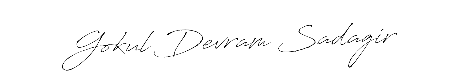 Also we have Gokul Devram Sadagir name is the best signature style. Create professional handwritten signature collection using Antro_Vectra autograph style. Gokul Devram Sadagir signature style 6 images and pictures png