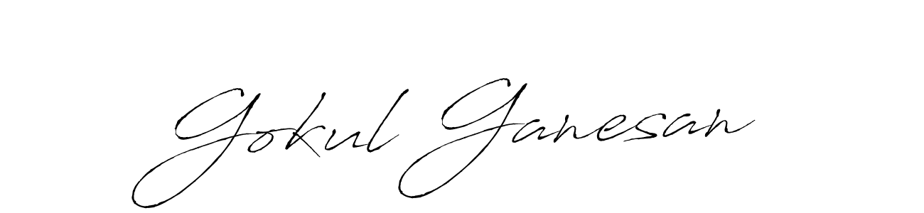 Design your own signature with our free online signature maker. With this signature software, you can create a handwritten (Antro_Vectra) signature for name Gokul Ganesan. Gokul Ganesan signature style 6 images and pictures png