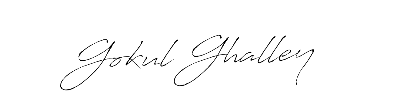 Gokul Ghalley stylish signature style. Best Handwritten Sign (Antro_Vectra) for my name. Handwritten Signature Collection Ideas for my name Gokul Ghalley. Gokul Ghalley signature style 6 images and pictures png