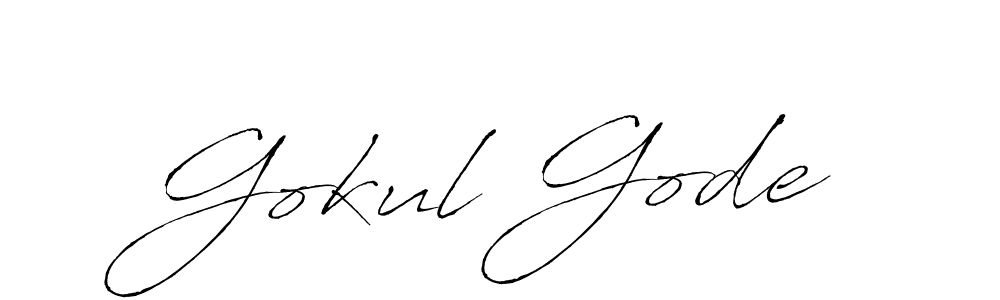 Antro_Vectra is a professional signature style that is perfect for those who want to add a touch of class to their signature. It is also a great choice for those who want to make their signature more unique. Get Gokul Gode name to fancy signature for free. Gokul Gode signature style 6 images and pictures png