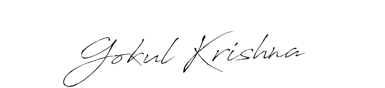 How to make Gokul Krishna signature? Antro_Vectra is a professional autograph style. Create handwritten signature for Gokul Krishna name. Gokul Krishna signature style 6 images and pictures png