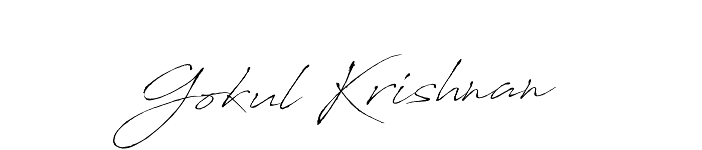 Also You can easily find your signature by using the search form. We will create Gokul Krishnan name handwritten signature images for you free of cost using Antro_Vectra sign style. Gokul Krishnan signature style 6 images and pictures png