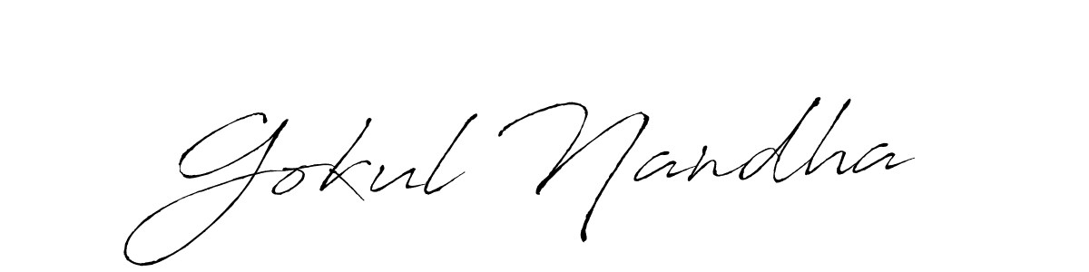 Also we have Gokul Nandha name is the best signature style. Create professional handwritten signature collection using Antro_Vectra autograph style. Gokul Nandha signature style 6 images and pictures png