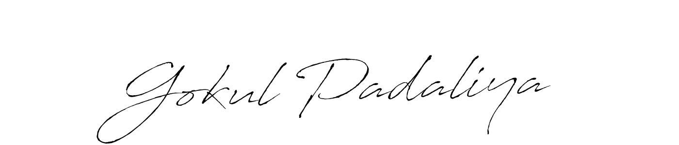 Gokul Padaliya stylish signature style. Best Handwritten Sign (Antro_Vectra) for my name. Handwritten Signature Collection Ideas for my name Gokul Padaliya. Gokul Padaliya signature style 6 images and pictures png