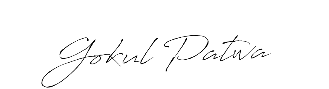 Create a beautiful signature design for name Gokul Patwa. With this signature (Antro_Vectra) fonts, you can make a handwritten signature for free. Gokul Patwa signature style 6 images and pictures png