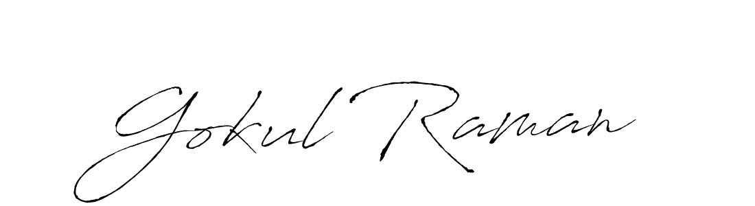 How to make Gokul Raman signature? Antro_Vectra is a professional autograph style. Create handwritten signature for Gokul Raman name. Gokul Raman signature style 6 images and pictures png