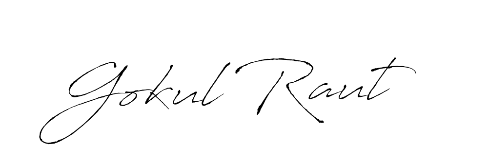 How to make Gokul Raut signature? Antro_Vectra is a professional autograph style. Create handwritten signature for Gokul Raut name. Gokul Raut signature style 6 images and pictures png
