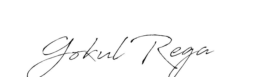 Also we have Gokul Rega name is the best signature style. Create professional handwritten signature collection using Antro_Vectra autograph style. Gokul Rega signature style 6 images and pictures png