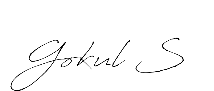 Design your own signature with our free online signature maker. With this signature software, you can create a handwritten (Antro_Vectra) signature for name Gokul S. Gokul S signature style 6 images and pictures png