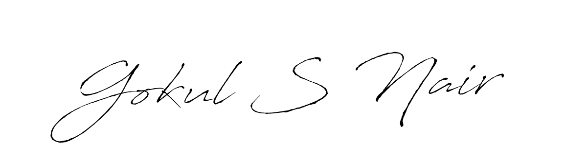 Also You can easily find your signature by using the search form. We will create Gokul S Nair name handwritten signature images for you free of cost using Antro_Vectra sign style. Gokul S Nair signature style 6 images and pictures png