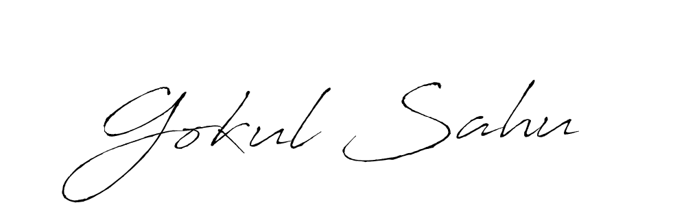 Also You can easily find your signature by using the search form. We will create Gokul Sahu name handwritten signature images for you free of cost using Antro_Vectra sign style. Gokul Sahu signature style 6 images and pictures png