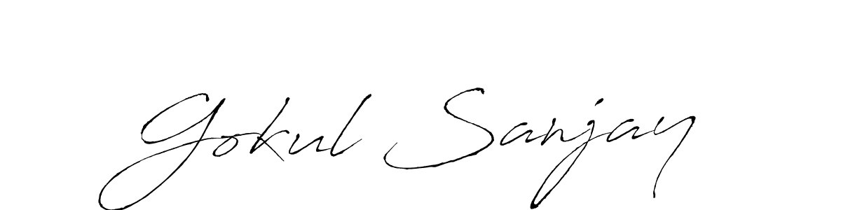 How to Draw Gokul Sanjay signature style? Antro_Vectra is a latest design signature styles for name Gokul Sanjay. Gokul Sanjay signature style 6 images and pictures png