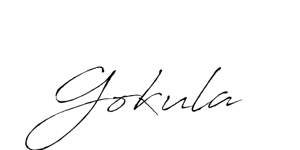 How to make Gokula signature? Antro_Vectra is a professional autograph style. Create handwritten signature for Gokula name. Gokula signature style 6 images and pictures png