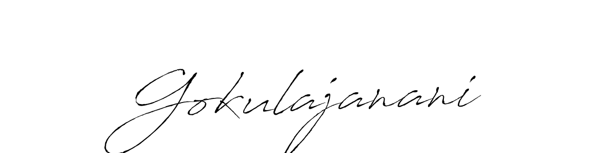 Antro_Vectra is a professional signature style that is perfect for those who want to add a touch of class to their signature. It is also a great choice for those who want to make their signature more unique. Get Gokulajanani name to fancy signature for free. Gokulajanani signature style 6 images and pictures png