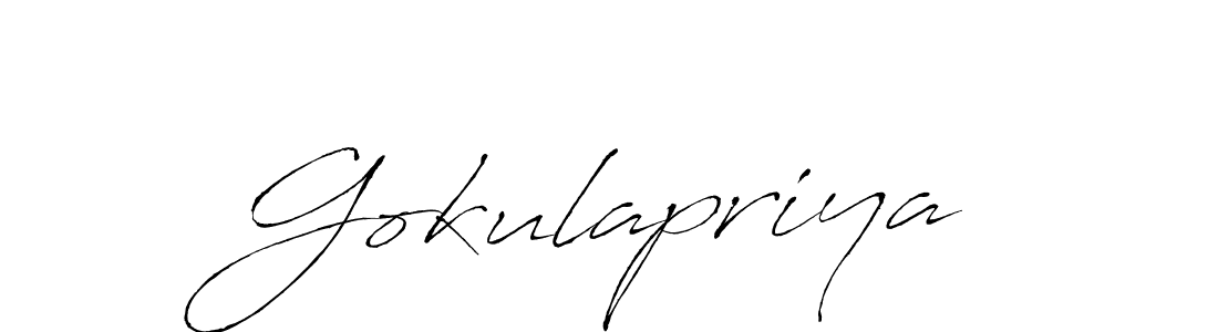 Antro_Vectra is a professional signature style that is perfect for those who want to add a touch of class to their signature. It is also a great choice for those who want to make their signature more unique. Get Gokulapriya name to fancy signature for free. Gokulapriya signature style 6 images and pictures png