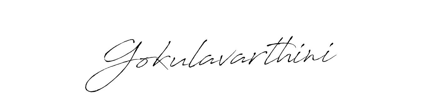 How to make Gokulavarthini name signature. Use Antro_Vectra style for creating short signs online. This is the latest handwritten sign. Gokulavarthini signature style 6 images and pictures png