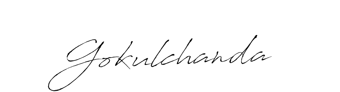 How to make Gokulchanda name signature. Use Antro_Vectra style for creating short signs online. This is the latest handwritten sign. Gokulchanda signature style 6 images and pictures png