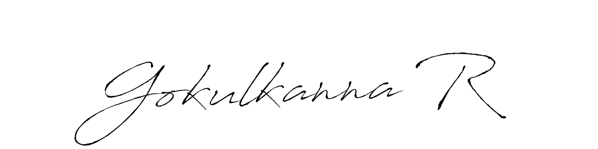 if you are searching for the best signature style for your name Gokulkanna R. so please give up your signature search. here we have designed multiple signature styles  using Antro_Vectra. Gokulkanna R signature style 6 images and pictures png