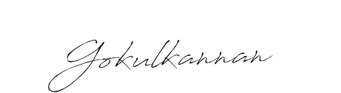 Make a beautiful signature design for name Gokulkannan. With this signature (Antro_Vectra) style, you can create a handwritten signature for free. Gokulkannan signature style 6 images and pictures png