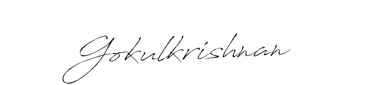 You should practise on your own different ways (Antro_Vectra) to write your name (Gokulkrishnan) in signature. don't let someone else do it for you. Gokulkrishnan signature style 6 images and pictures png