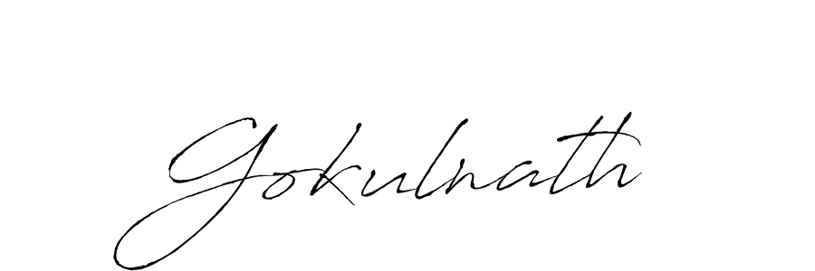 Create a beautiful signature design for name Gokulnath. With this signature (Antro_Vectra) fonts, you can make a handwritten signature for free. Gokulnath signature style 6 images and pictures png