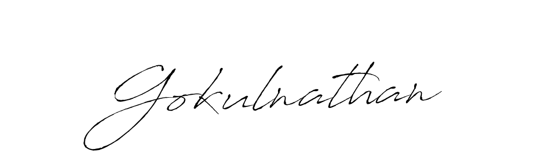 Use a signature maker to create a handwritten signature online. With this signature software, you can design (Antro_Vectra) your own signature for name Gokulnathan. Gokulnathan signature style 6 images and pictures png