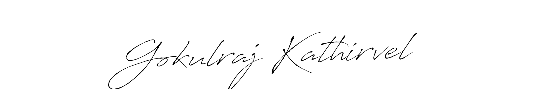 How to make Gokulraj Kathirvel signature? Antro_Vectra is a professional autograph style. Create handwritten signature for Gokulraj Kathirvel name. Gokulraj Kathirvel signature style 6 images and pictures png