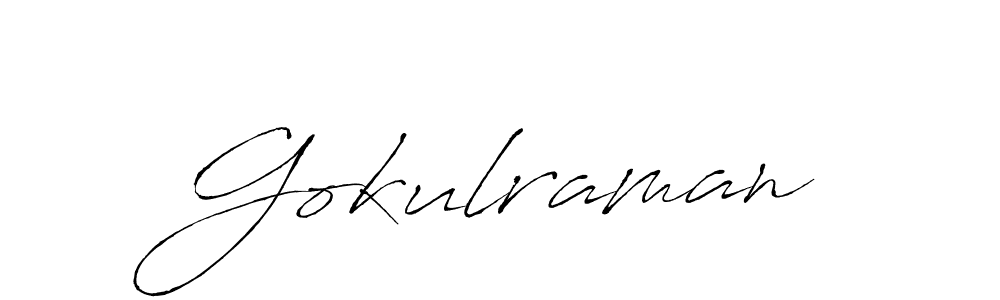 How to make Gokulraman name signature. Use Antro_Vectra style for creating short signs online. This is the latest handwritten sign. Gokulraman signature style 6 images and pictures png