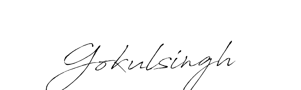 Create a beautiful signature design for name Gokulsingh. With this signature (Antro_Vectra) fonts, you can make a handwritten signature for free. Gokulsingh signature style 6 images and pictures png