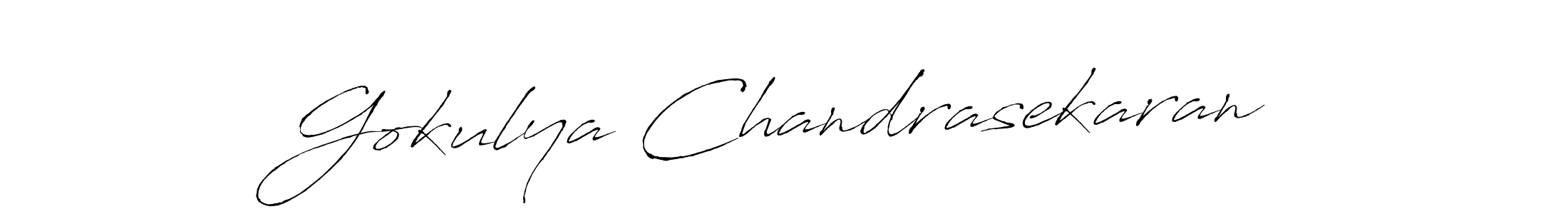 Gokulya Chandrasekaran stylish signature style. Best Handwritten Sign (Antro_Vectra) for my name. Handwritten Signature Collection Ideas for my name Gokulya Chandrasekaran. Gokulya Chandrasekaran signature style 6 images and pictures png