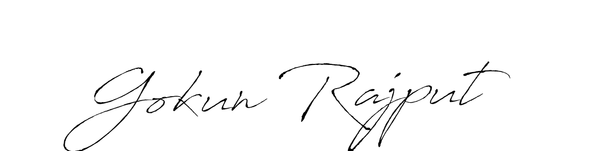 Make a beautiful signature design for name Gokun Rajput. With this signature (Antro_Vectra) style, you can create a handwritten signature for free. Gokun Rajput signature style 6 images and pictures png