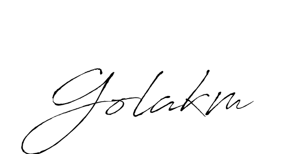 Use a signature maker to create a handwritten signature online. With this signature software, you can design (Antro_Vectra) your own signature for name Golakm. Golakm signature style 6 images and pictures png