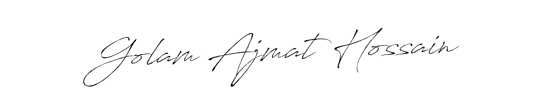 How to make Golam Ajmat Hossain name signature. Use Antro_Vectra style for creating short signs online. This is the latest handwritten sign. Golam Ajmat Hossain signature style 6 images and pictures png