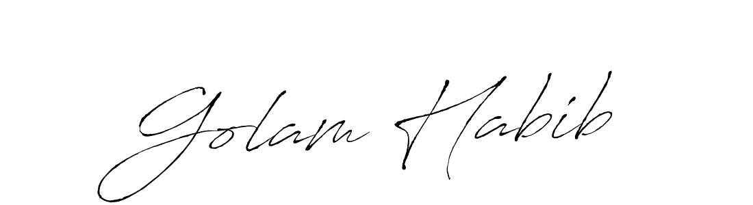 Make a beautiful signature design for name Golam Habib. With this signature (Antro_Vectra) style, you can create a handwritten signature for free. Golam Habib signature style 6 images and pictures png