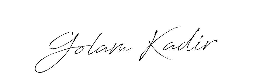 Make a beautiful signature design for name Golam Kadir. With this signature (Antro_Vectra) style, you can create a handwritten signature for free. Golam Kadir signature style 6 images and pictures png