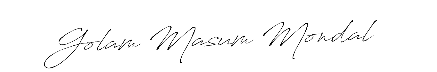 Create a beautiful signature design for name Golam Masum Mondal. With this signature (Antro_Vectra) fonts, you can make a handwritten signature for free. Golam Masum Mondal signature style 6 images and pictures png