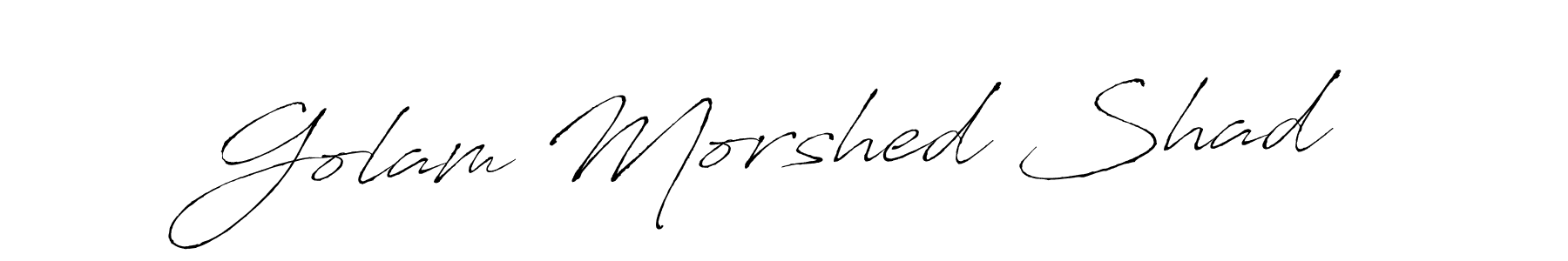 Golam Morshed Shad stylish signature style. Best Handwritten Sign (Antro_Vectra) for my name. Handwritten Signature Collection Ideas for my name Golam Morshed Shad. Golam Morshed Shad signature style 6 images and pictures png