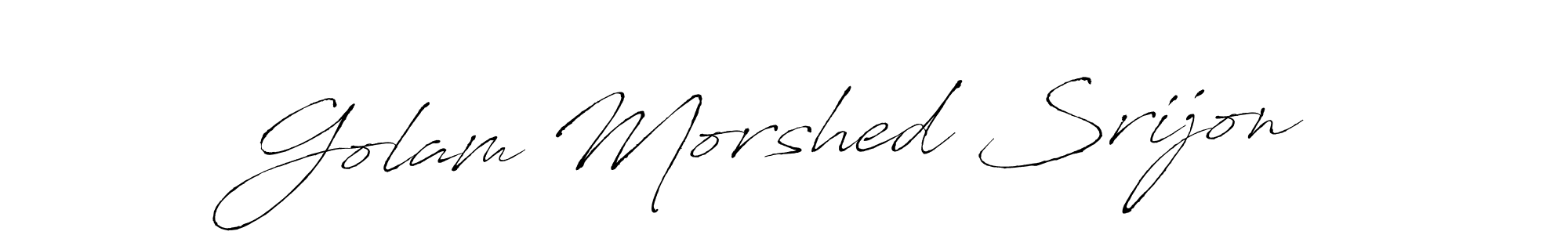 Use a signature maker to create a handwritten signature online. With this signature software, you can design (Antro_Vectra) your own signature for name Golam Morshed Srijon. Golam Morshed Srijon signature style 6 images and pictures png