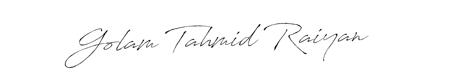 Use a signature maker to create a handwritten signature online. With this signature software, you can design (Antro_Vectra) your own signature for name Golam Tahmid Raiyan. Golam Tahmid Raiyan signature style 6 images and pictures png
