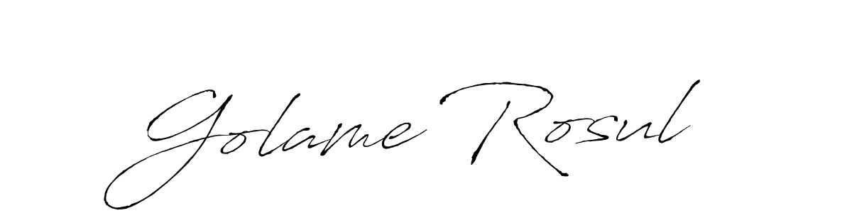 Create a beautiful signature design for name Golame Rosul. With this signature (Antro_Vectra) fonts, you can make a handwritten signature for free. Golame Rosul signature style 6 images and pictures png