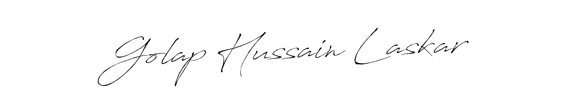 Use a signature maker to create a handwritten signature online. With this signature software, you can design (Antro_Vectra) your own signature for name Golap Hussain Laskar. Golap Hussain Laskar signature style 6 images and pictures png