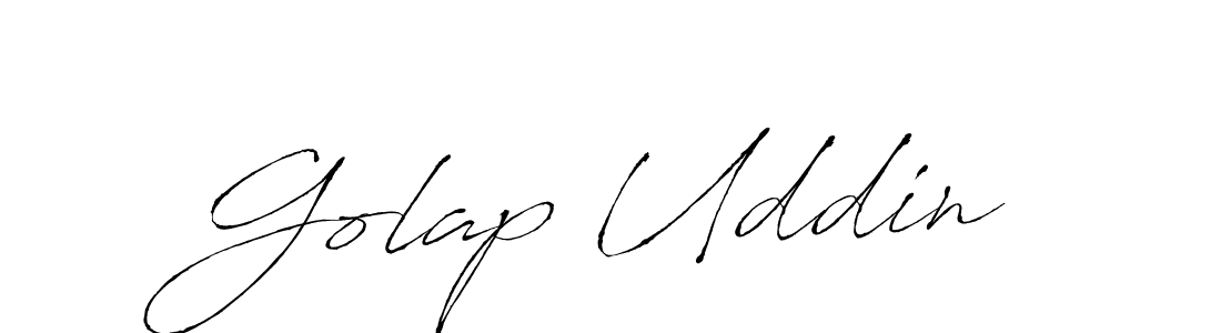 Make a beautiful signature design for name Golap Uddin. With this signature (Antro_Vectra) style, you can create a handwritten signature for free. Golap Uddin signature style 6 images and pictures png