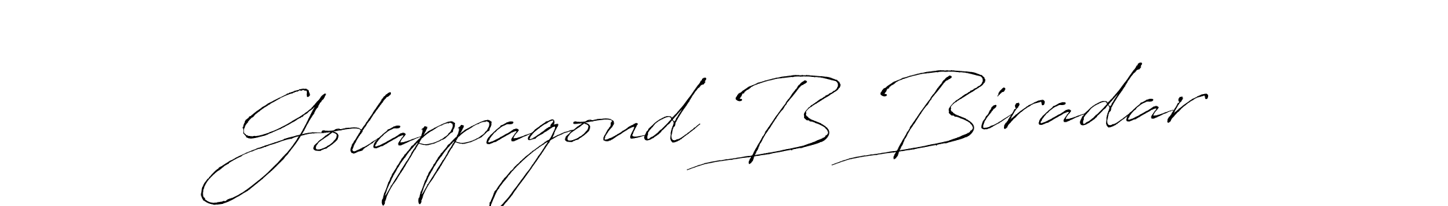 Make a beautiful signature design for name Golappagoud B Biradar. With this signature (Antro_Vectra) style, you can create a handwritten signature for free. Golappagoud B Biradar signature style 6 images and pictures png