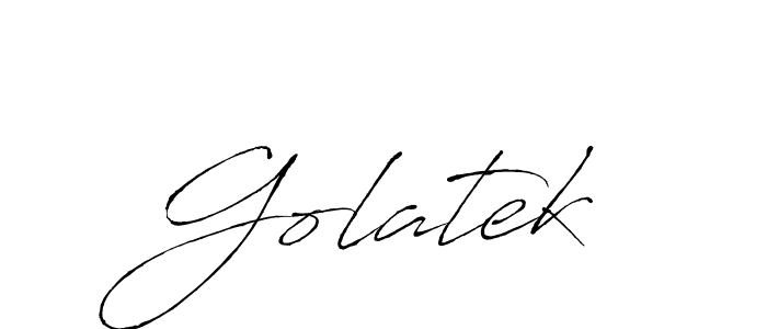 Design your own signature with our free online signature maker. With this signature software, you can create a handwritten (Antro_Vectra) signature for name Golatek. Golatek signature style 6 images and pictures png