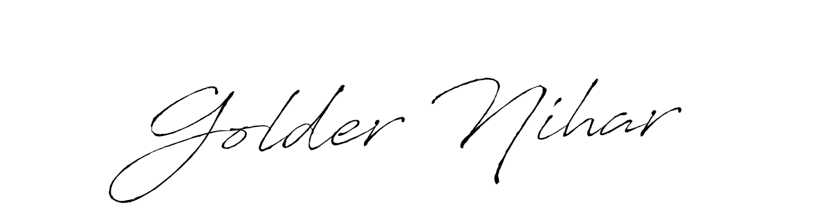 Once you've used our free online signature maker to create your best signature Antro_Vectra style, it's time to enjoy all of the benefits that Golder Nihar name signing documents. Golder Nihar signature style 6 images and pictures png
