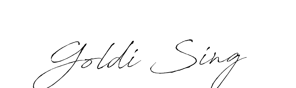 Goldi Sing stylish signature style. Best Handwritten Sign (Antro_Vectra) for my name. Handwritten Signature Collection Ideas for my name Goldi Sing. Goldi Sing signature style 6 images and pictures png