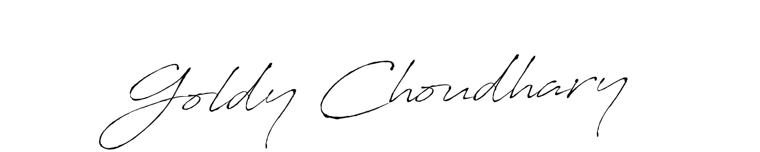 Design your own signature with our free online signature maker. With this signature software, you can create a handwritten (Antro_Vectra) signature for name Goldy Choudhary. Goldy Choudhary signature style 6 images and pictures png