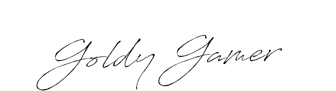 Use a signature maker to create a handwritten signature online. With this signature software, you can design (Antro_Vectra) your own signature for name Goldy Gamer. Goldy Gamer signature style 6 images and pictures png